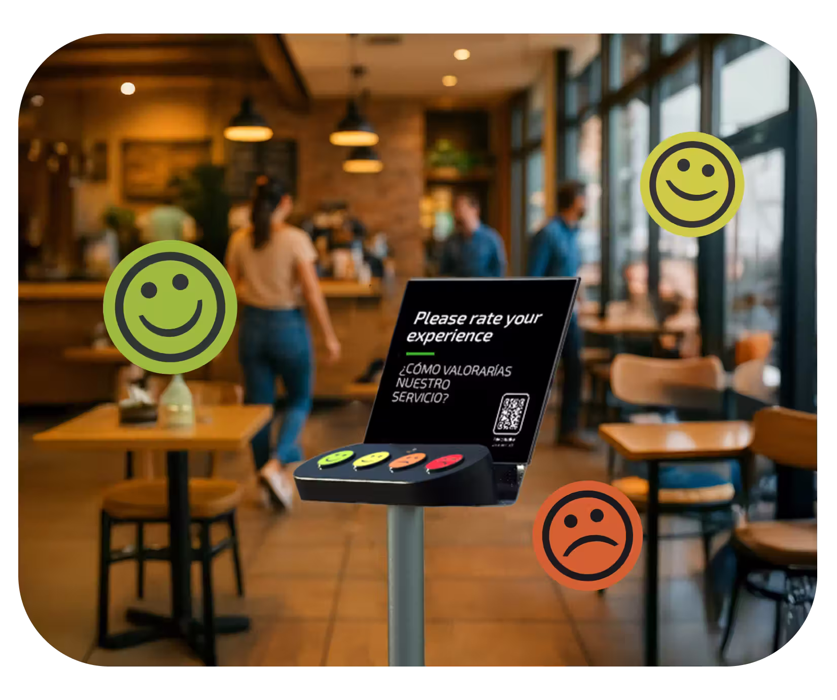 Smiley Feedback Botones en Comercios