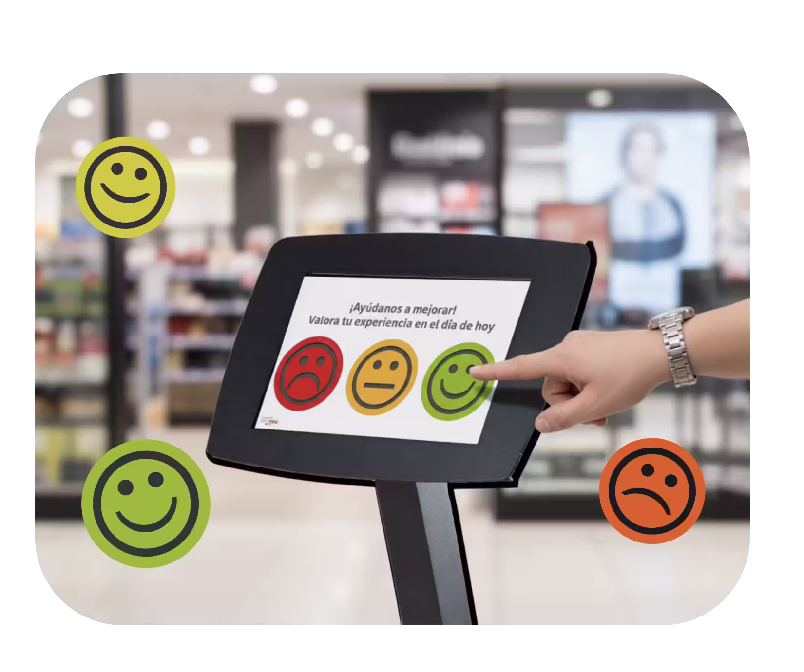 Encuestas con Smiley Feedback Tablet